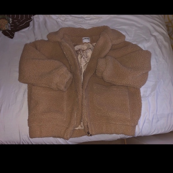 Tan Puffy Jacket - Picture 1 of 3